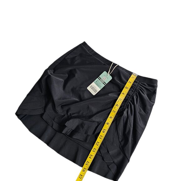 SHEKINI Womens Swim Skirt, Skort, Flattering, Ruched, Black, Size L Fits M - Picture 10 of 10